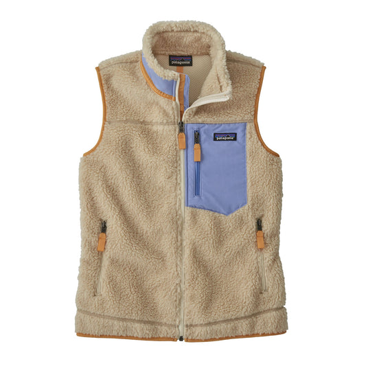 Polaire sans manches en recyclé | Beige "classic retro-x vest dark natural w/pale periwinkle"