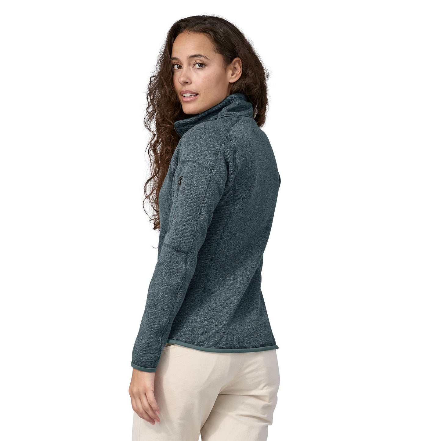 Veste polaire en matière recyclée | bleu "w's better sweater jkt nouveau green"