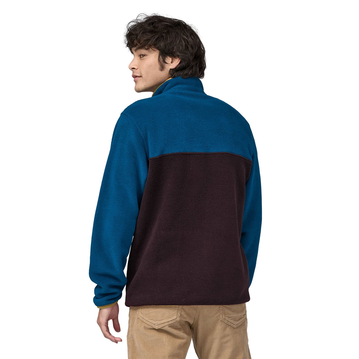 Polaire col boutonné en recyclé | Multicolore "synch snap-t p/o obsidian plum"