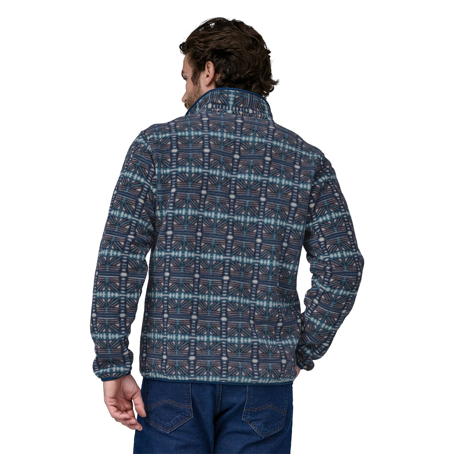 Polaire col boutonné en recyclé | Multicolore "synch snap-t p/o snow beam dark natural