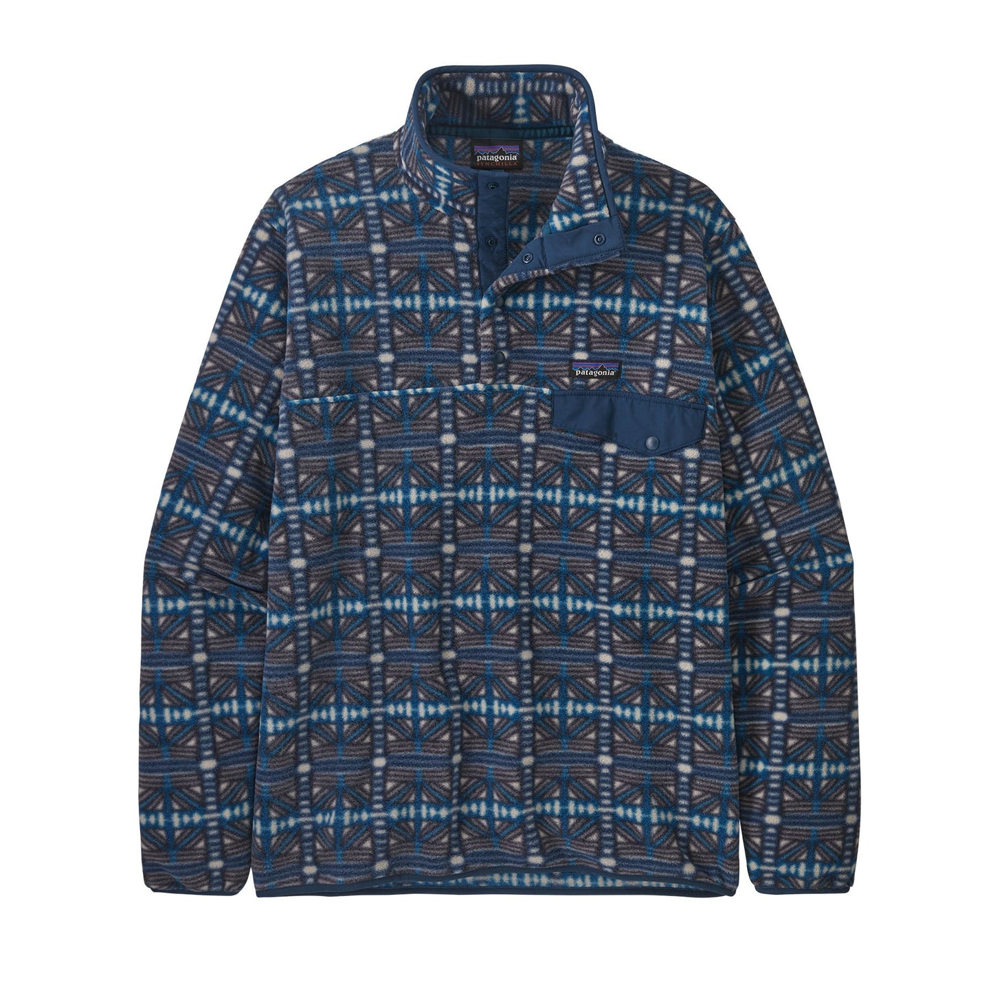 Polaire col boutonné en recyclé | Multicolore "synch snap-t p/o snow beam dark natural