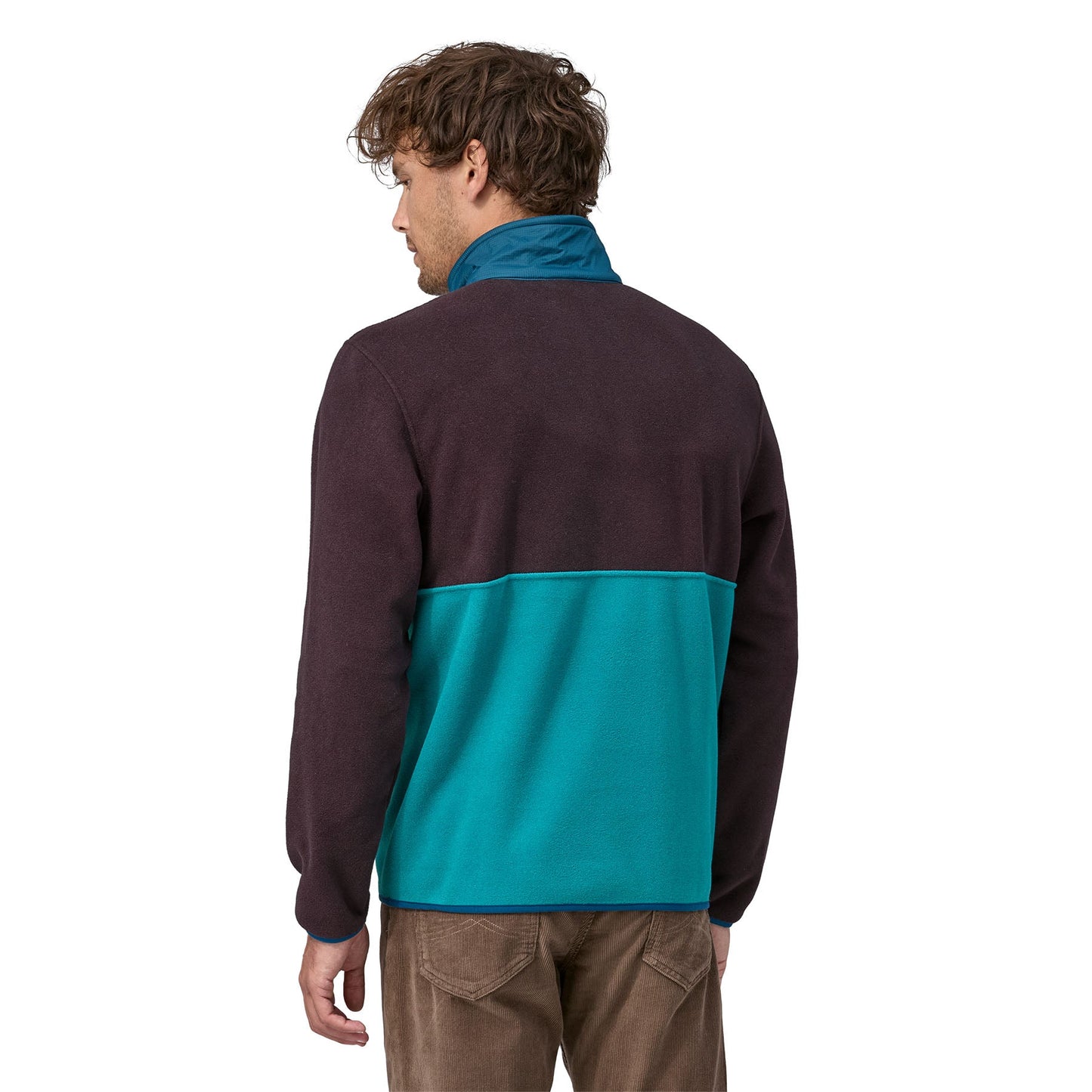 Polaire col zippé en recyclé | Tricolore "microdini 1/2 zip p/o belay blue"