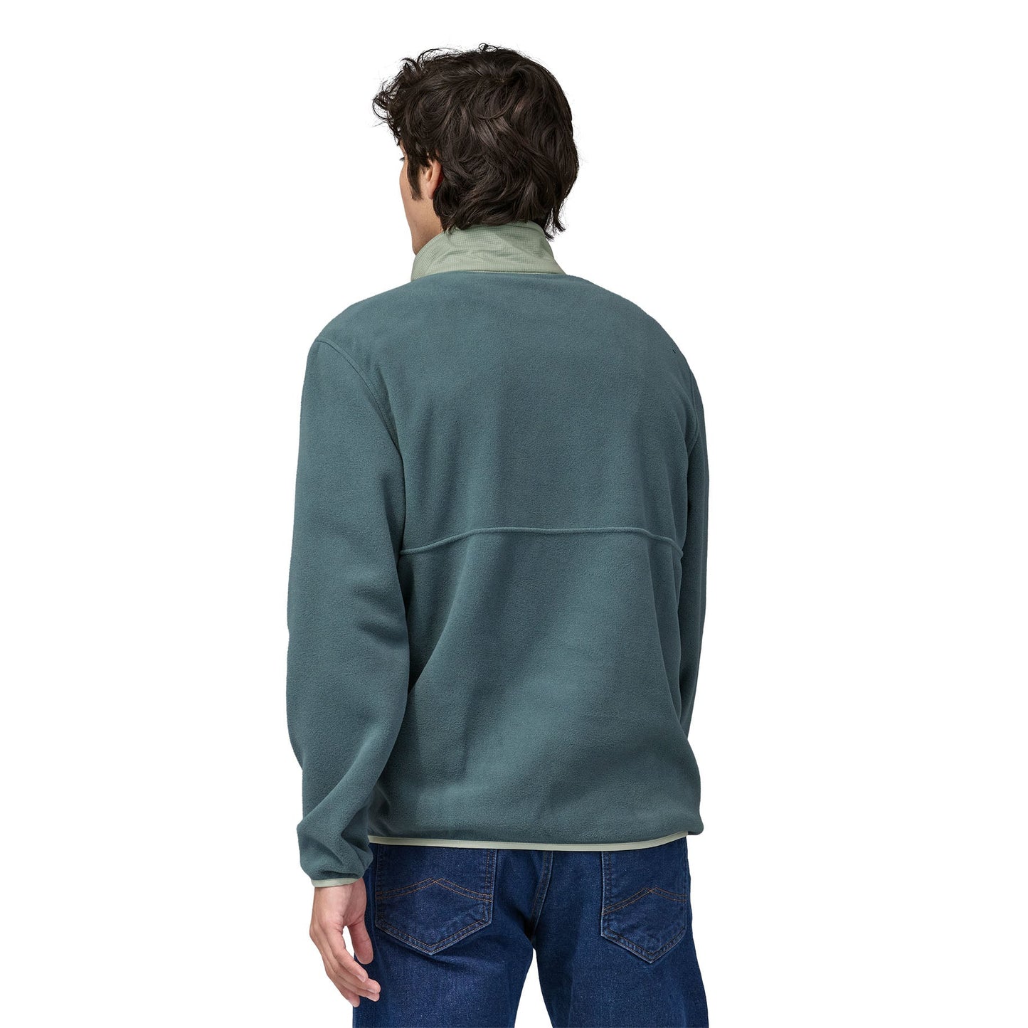 Polaire col zippé en recyclé | Bicolore "microdini 1/2 zip p/o nouveau green"