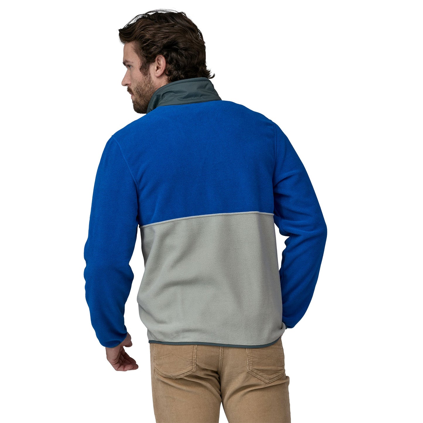 Polaire col zippé en recyclé | Tricolore "microdini 1/2 zip p/o sleet green"