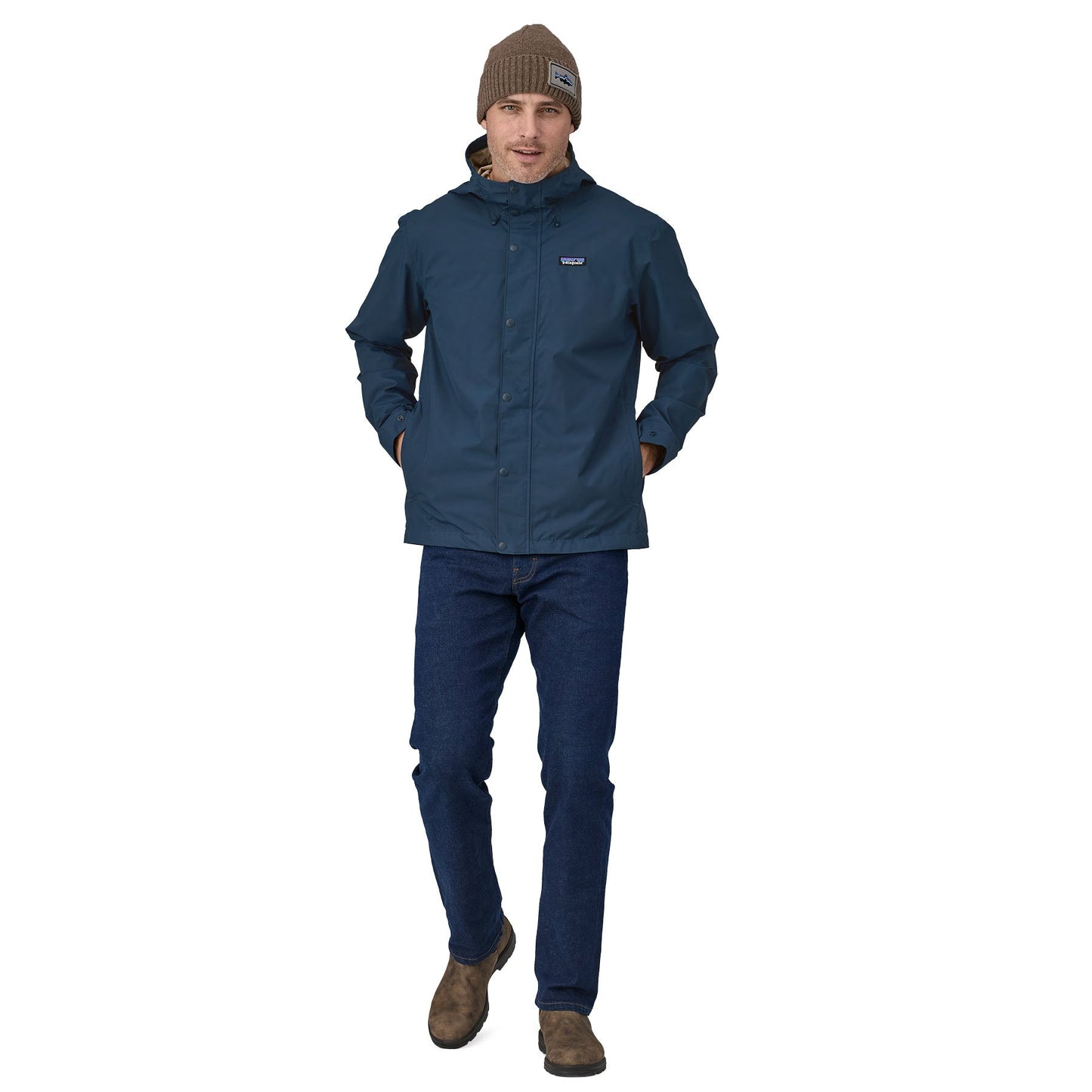 Manteau imperméable en recyclé | Bleu "jackson glacier rain jkt tidepool blue"