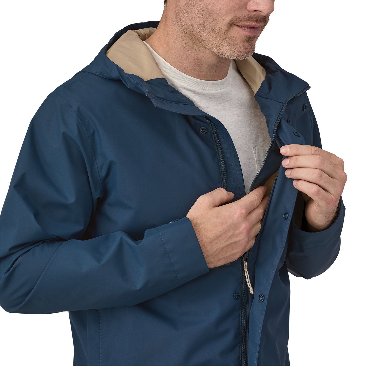 Manteau imperméable en recyclé | Bleu "jackson glacier rain jkt tidepool blue"