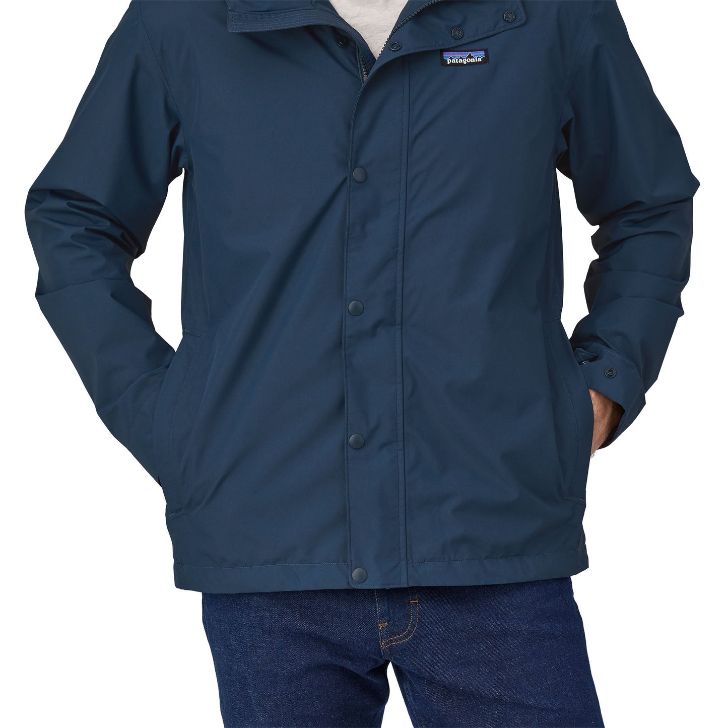 Manteau imperméable en recyclé | Bleu "jackson glacier rain jkt tidepool blue"
