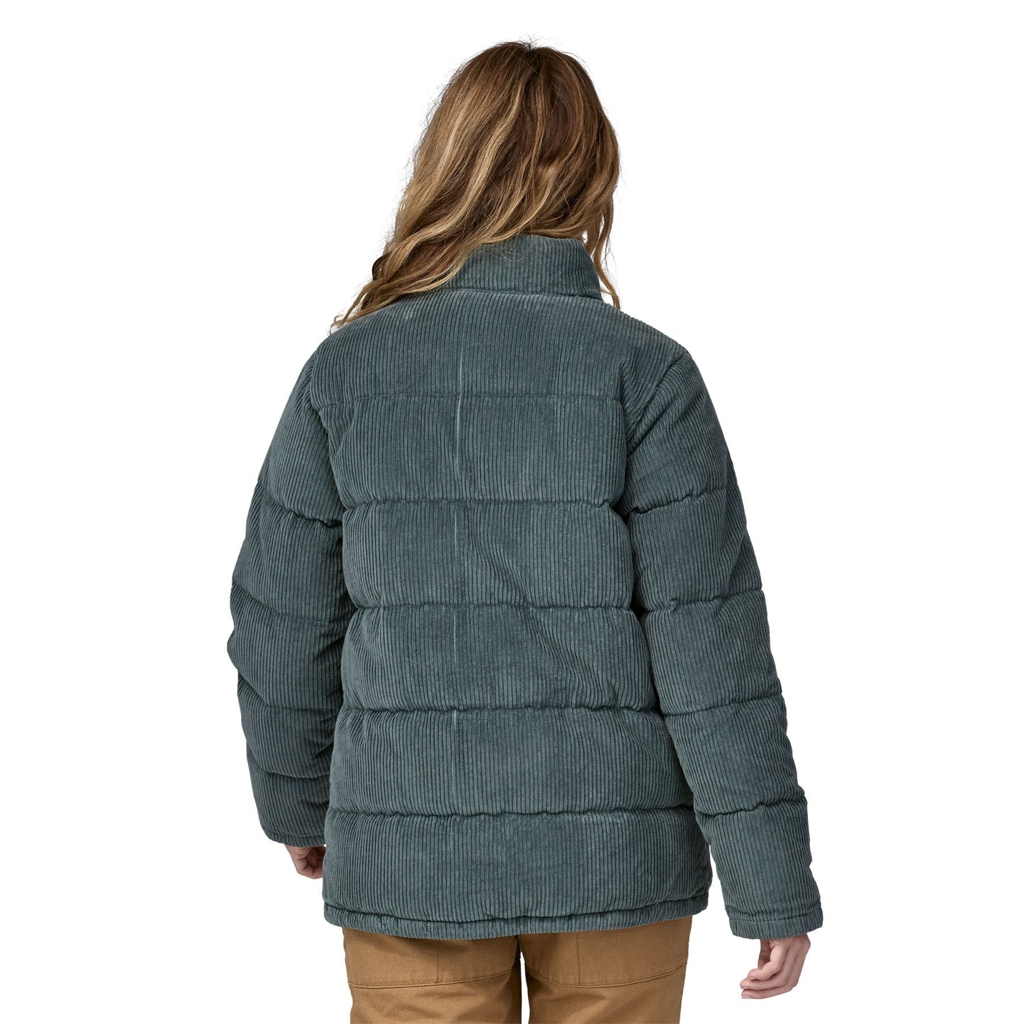 Doudoune velours en recyclé | vert "cord fjord coat nouveau green"
