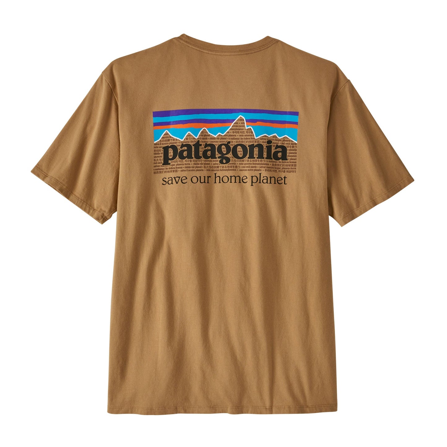 T-shirt en coton bio | Marron à motifs "p-6 mission organic t-shirt grayling brown"