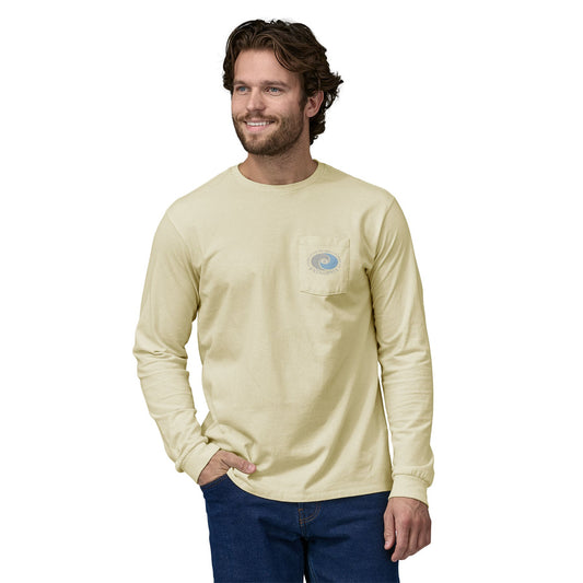 T-shirt manches longues en recyclés | Beige "snowstitcher responsibili-tee birch white"