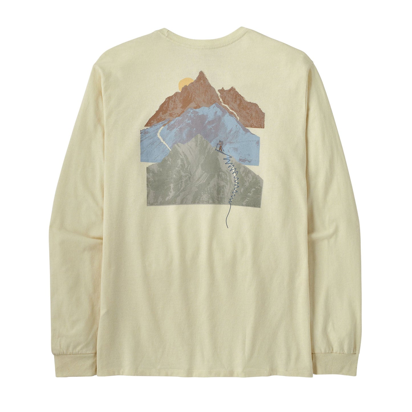 T-shirt manches longues en recyclés | Beige "snowstitcher responsibili-tee birch white"