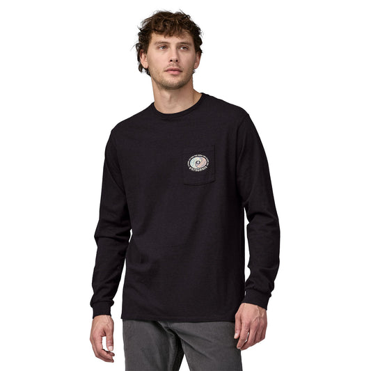 T-shirt manches longues en recyclés | Noir "snowstitcher responsibili-tee ink black"