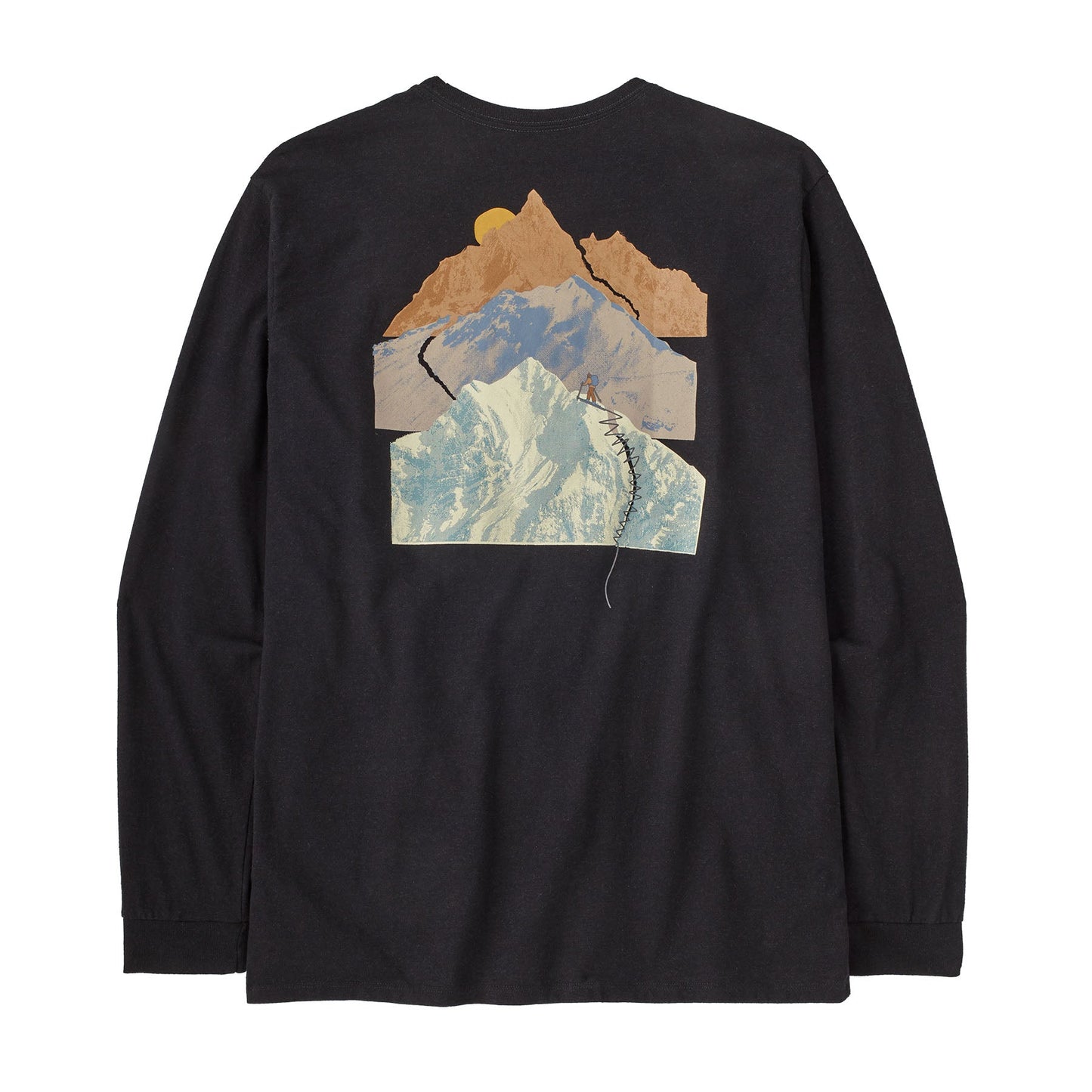 T-shirt manches longues en recyclés | Noir "snowstitcher responsibili-tee ink black"
