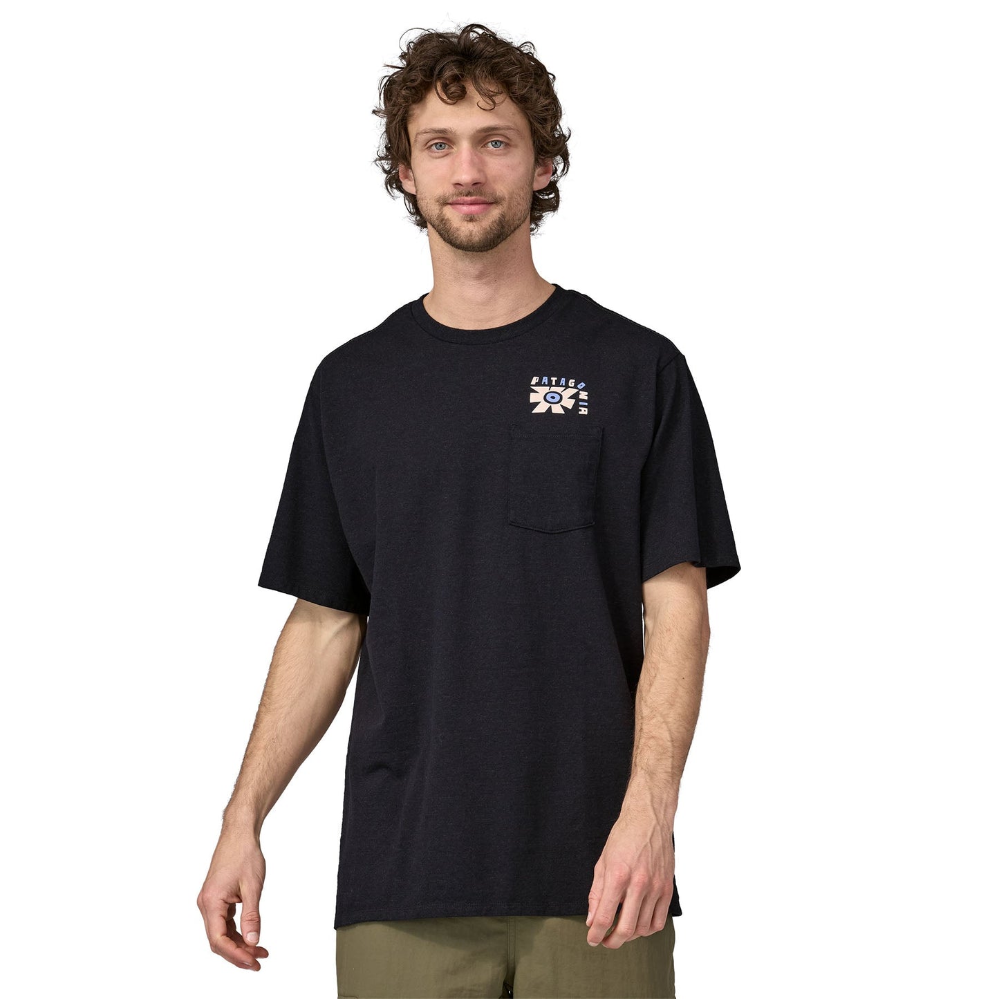 T-shirt en matières recyclées | Noir à motifs "we all need pocket responsibili-tee ink black"