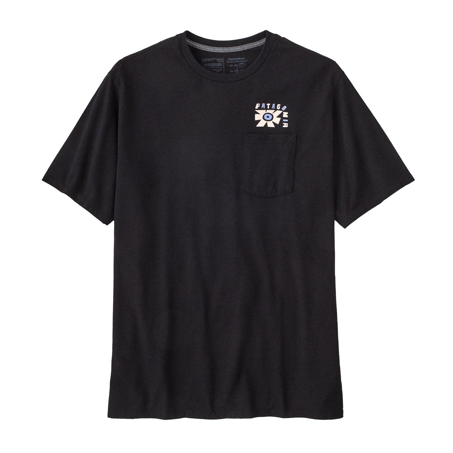 T-shirt en matières recyclées | Noir à motifs "we all need pocket responsibili-tee ink black"
