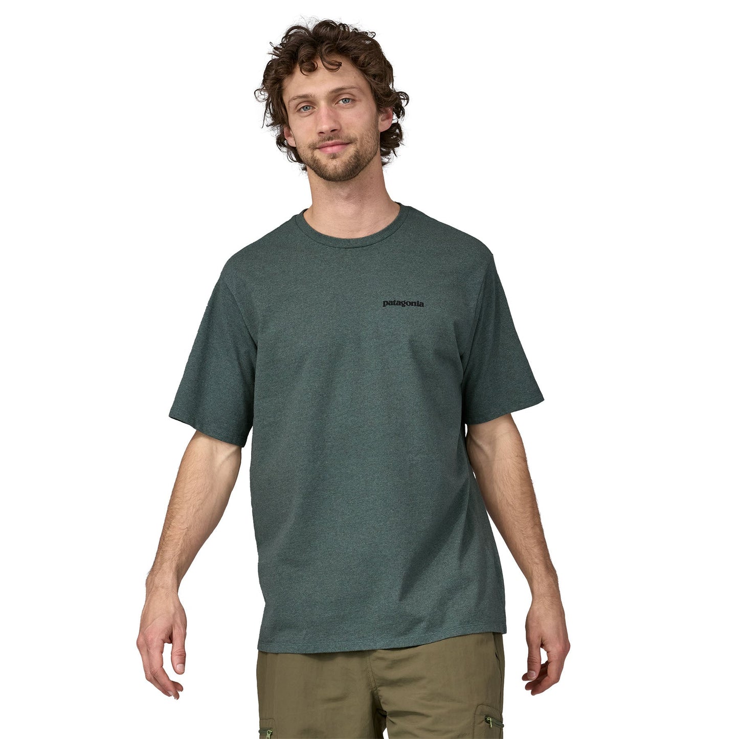 T-shirt en matières recyclées | Vert "p-6 logo responsibili-tee nouveau green"