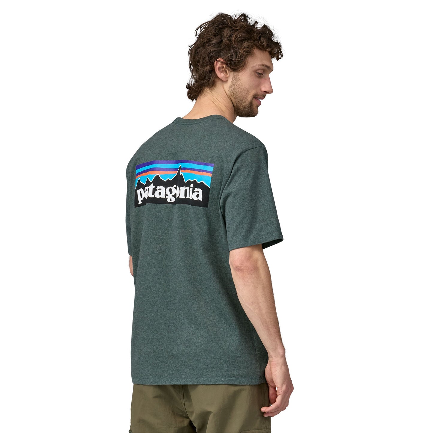 T-shirt en matières recyclées | Vert "p-6 logo responsibili-tee nouveau green"