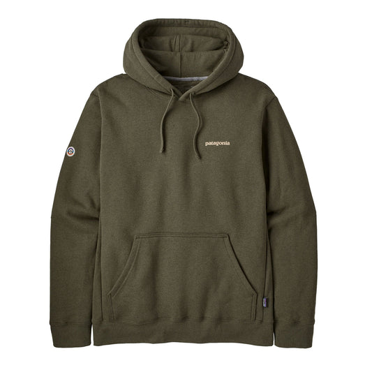 Sweat mixte à capuche en matières recyclées | Vert "fitz roy icon uprisal hoody basin green"