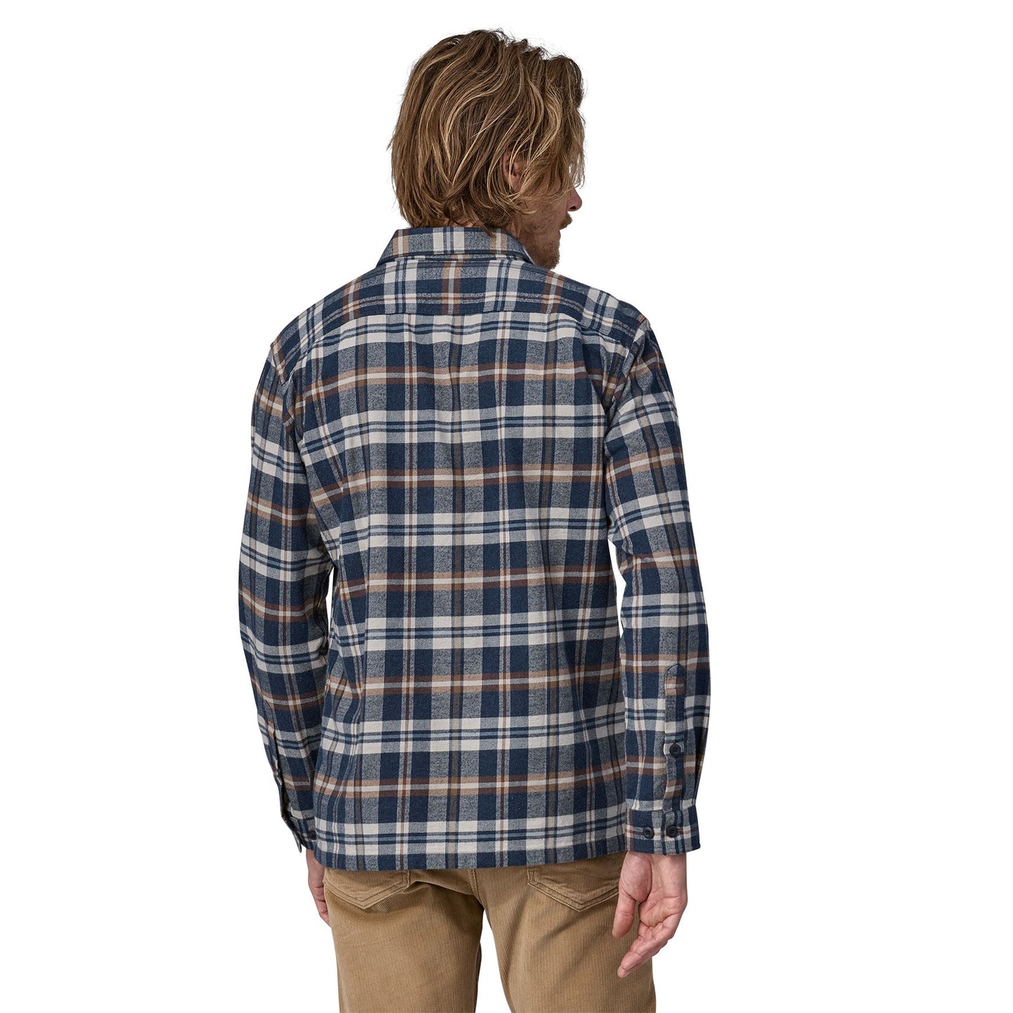 Chemise à carreaux en flanelle de coton bio | Marine "organic cotton fjord flannel new navy"