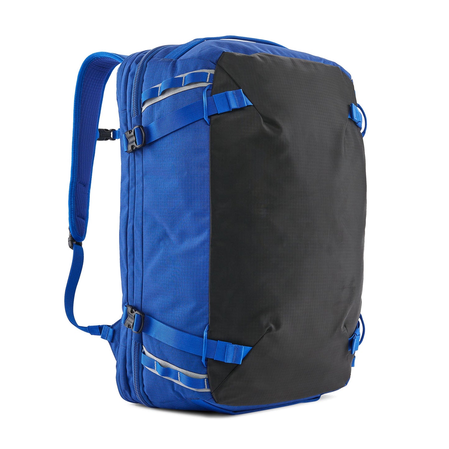 Sac de voyage fonctionnel 45L en matière recyclée | Bicolore "black hole mlc passage blue"