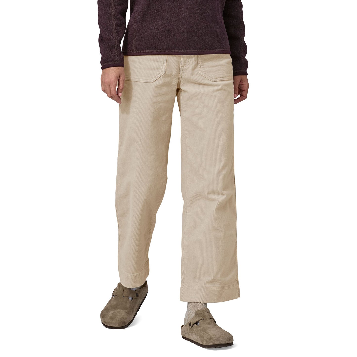 Pantalon ample en coton bio | écru "w's wide leg cord pants pumice"