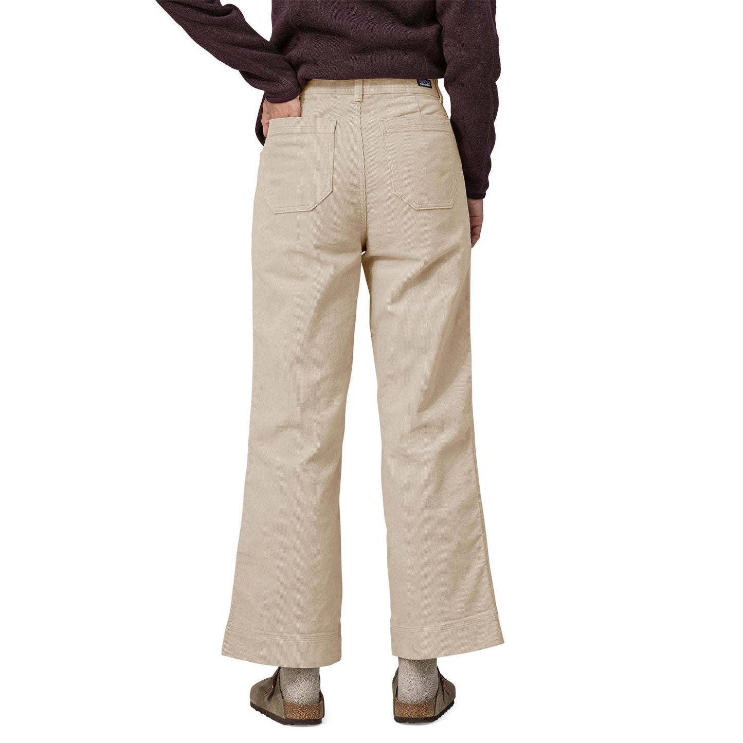 Pantalon ample en coton bio | écru "w's wide leg cord pants pumice"