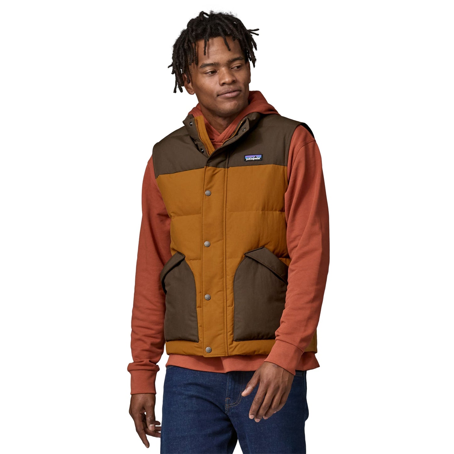 Doudoune sans manches en matière recyclée | marron "m's downdrift vest shelter brown"