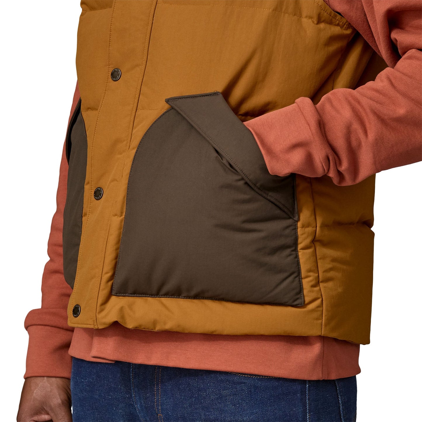 Doudoune sans manches en matière recyclée | marron "m's downdrift vest shelter brown"