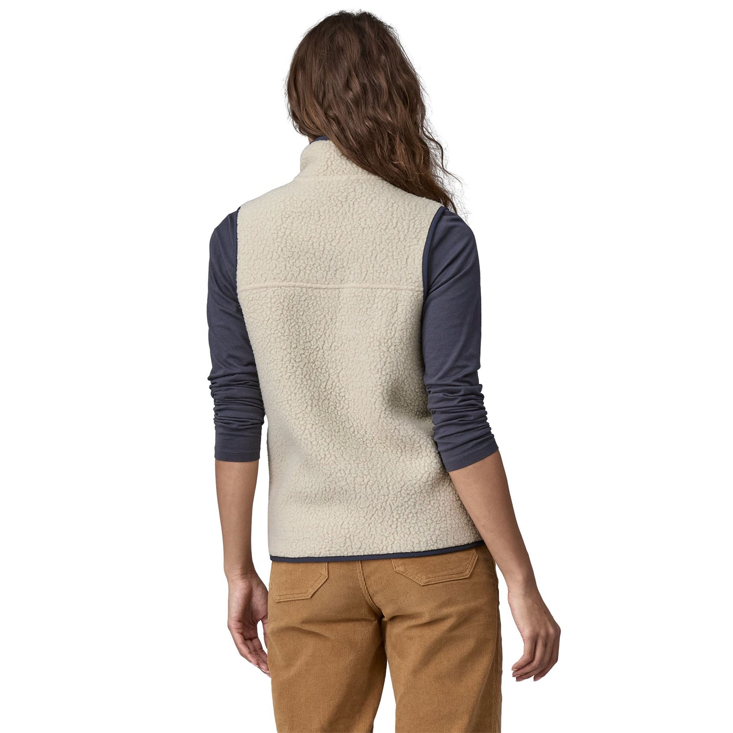 Veste sans manches en matière recyclée | blanc "w's retro pile vest - pelican"