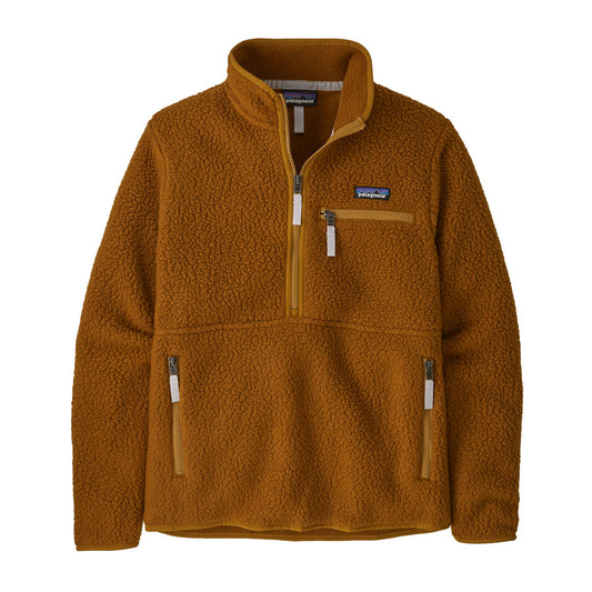 Polaire col zippé en matière recyclée | marron "w's retro pile marsupial shelter brown"