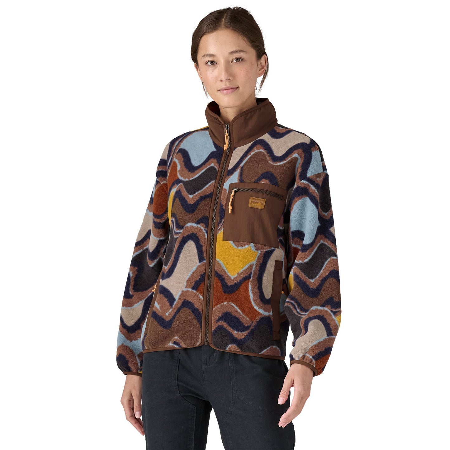 Polaire zippée en matière recyclée | multicolore "w's synch jkt currents dulse mauve"