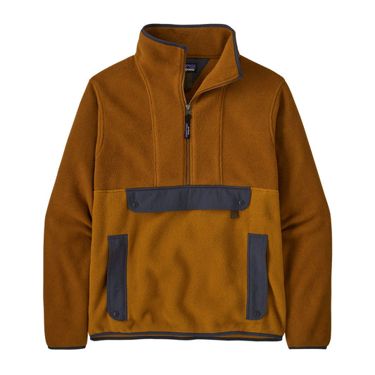 Polaire col zippé en matière recyclée | marron " synch anorak raptor brown"