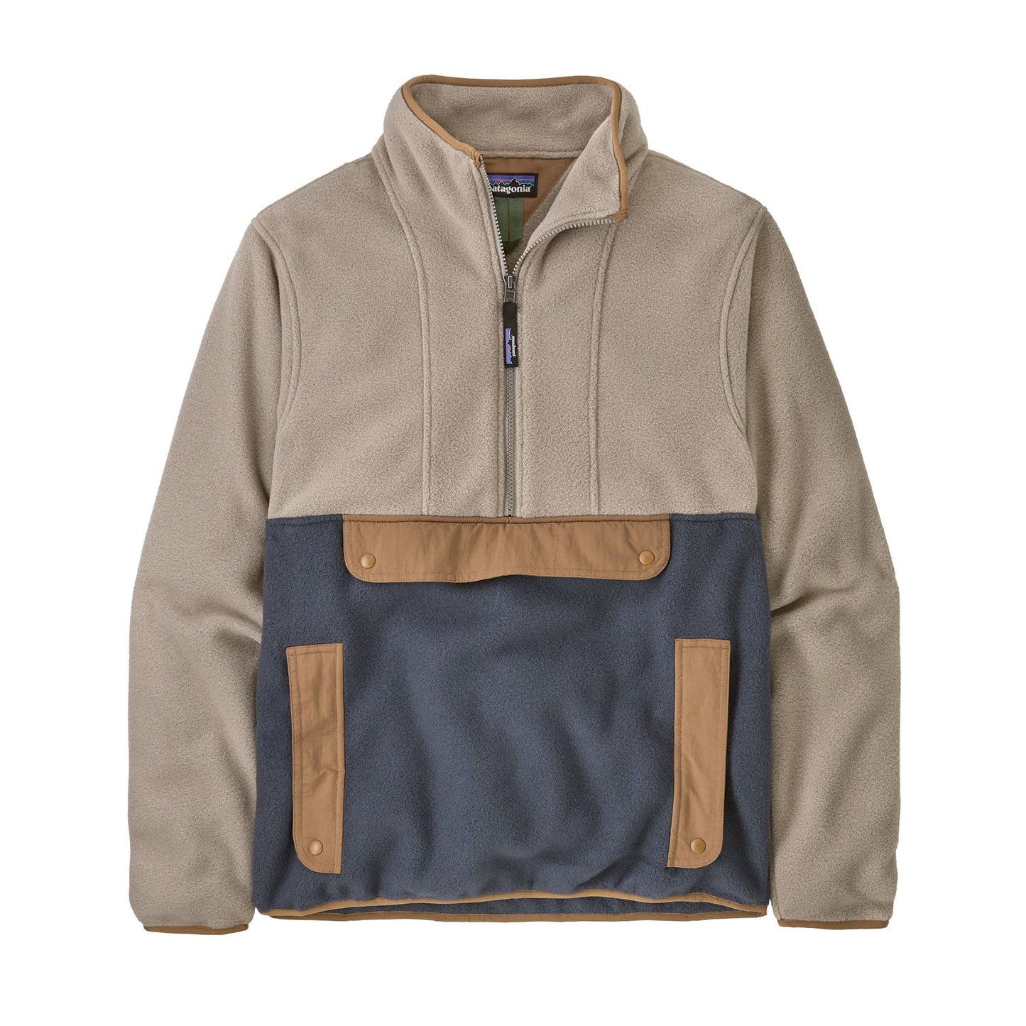 Polaire col zippé en matière recyclée | bleu "synch anorak smolder blue"
