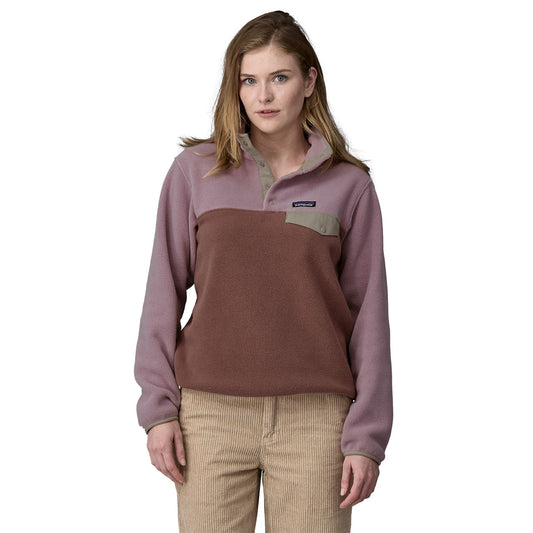 Polaire col boutonné en matière recyclée | rose "w's lw synch snap t p/o dulse mauve"