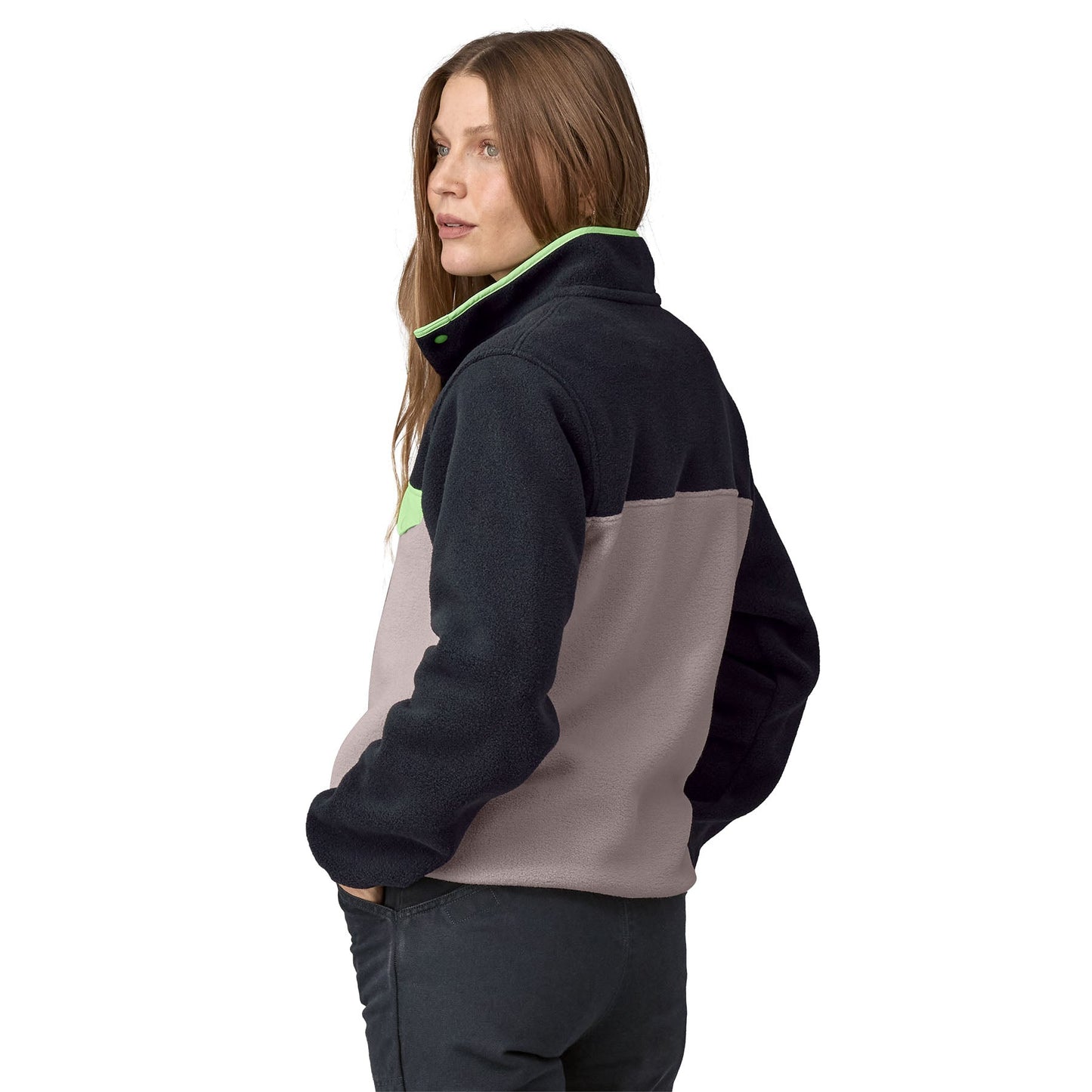 Polaire col boutonné en matière recyclée | violet "w's lw synch snap-t p/o echo purple"