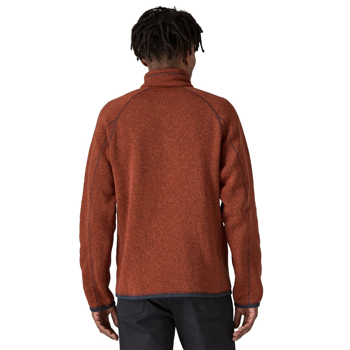 Polaire col zippé en matière recyclée | rouge "m's better sweater 1/4 zip burnished red"