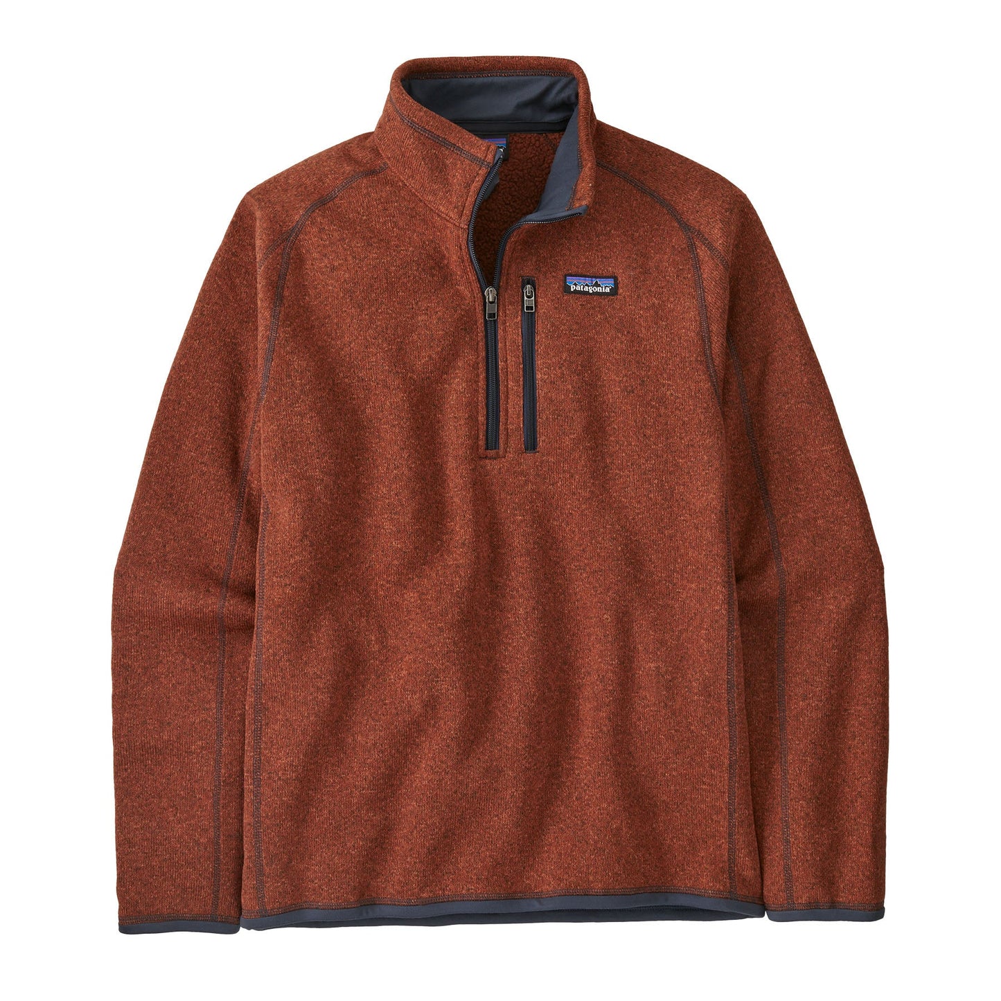 Polaire col zippé en matière recyclée | rouge "m's better sweater 1/4 zip burnished red"