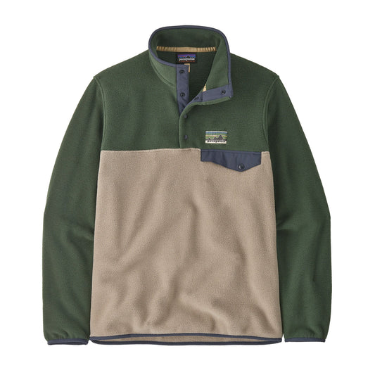 Polaire col boutonné en matière recyclée | vert "m's lw synch snap t p/o seabird grey"