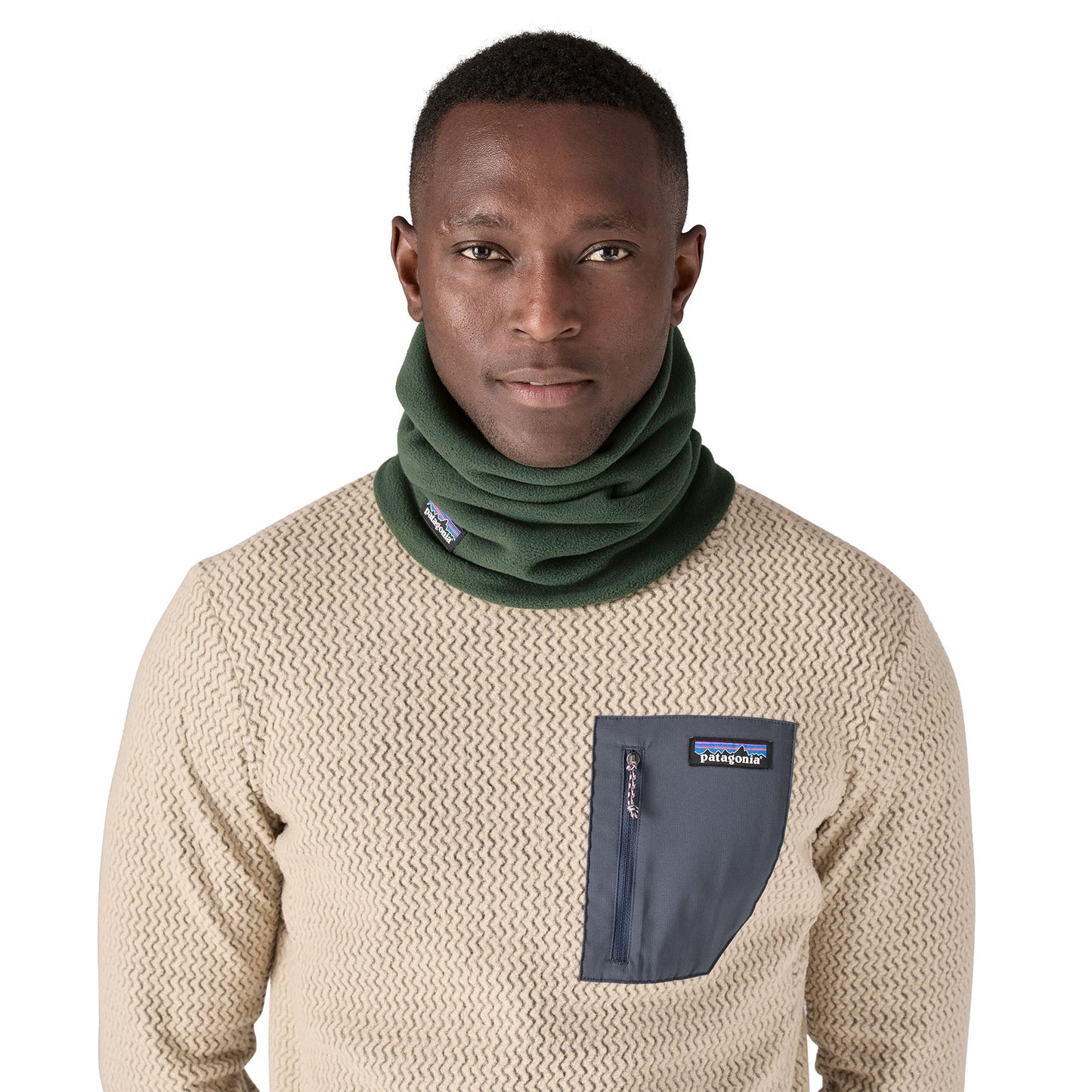 Cache-cou en matière recyclée | vert "micro d gaiter torrey pine green"