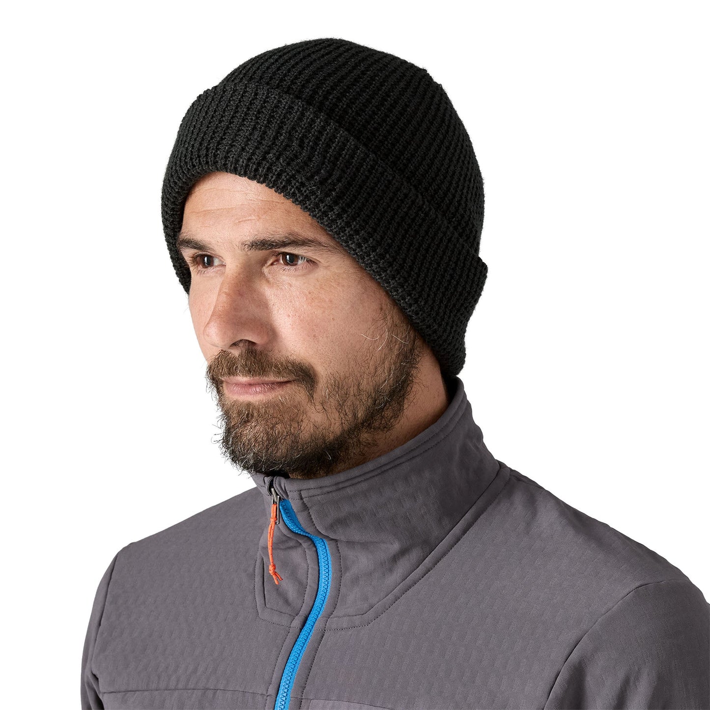 Bonnet à rabat en matière recylée | noir "snowdrifter beanie black"