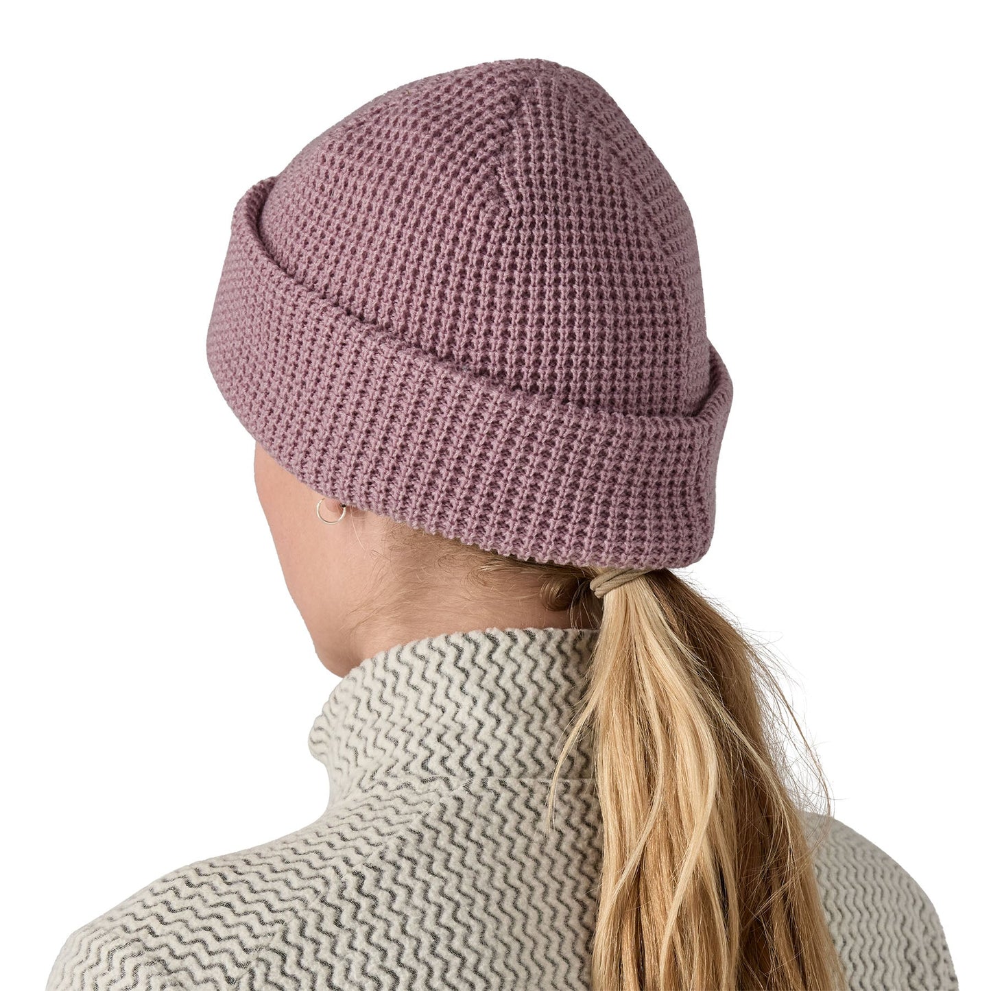 Bonnet à rabat en matière recyclée | rose "snowdrifter beanie stormy mauve"