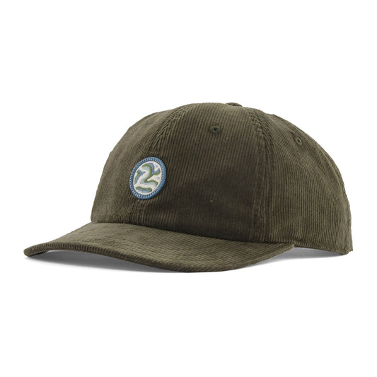 Casquette velours en coton bio | vert "corduroy cap earth currents patch pine needle green"