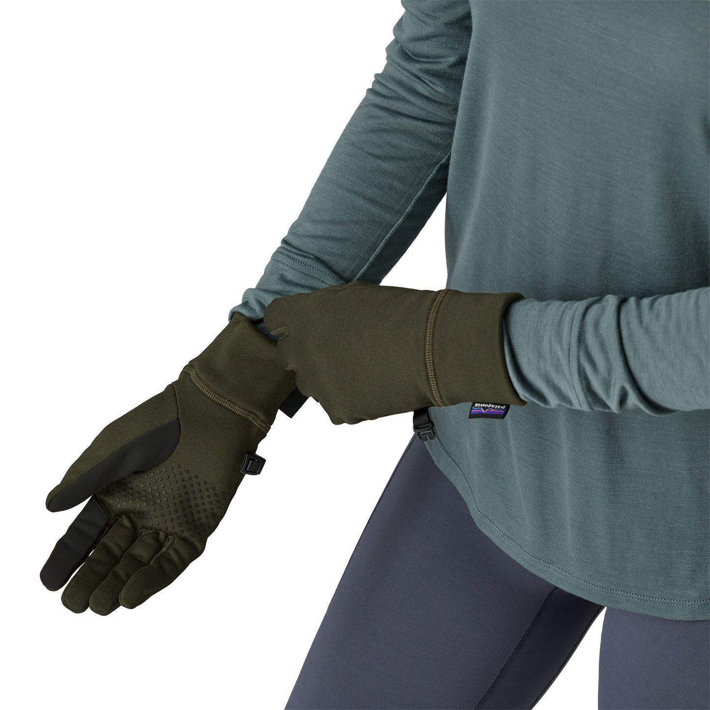 Gants tactiles en matière recyclée | vert "r1 daily gloves pine needle green"