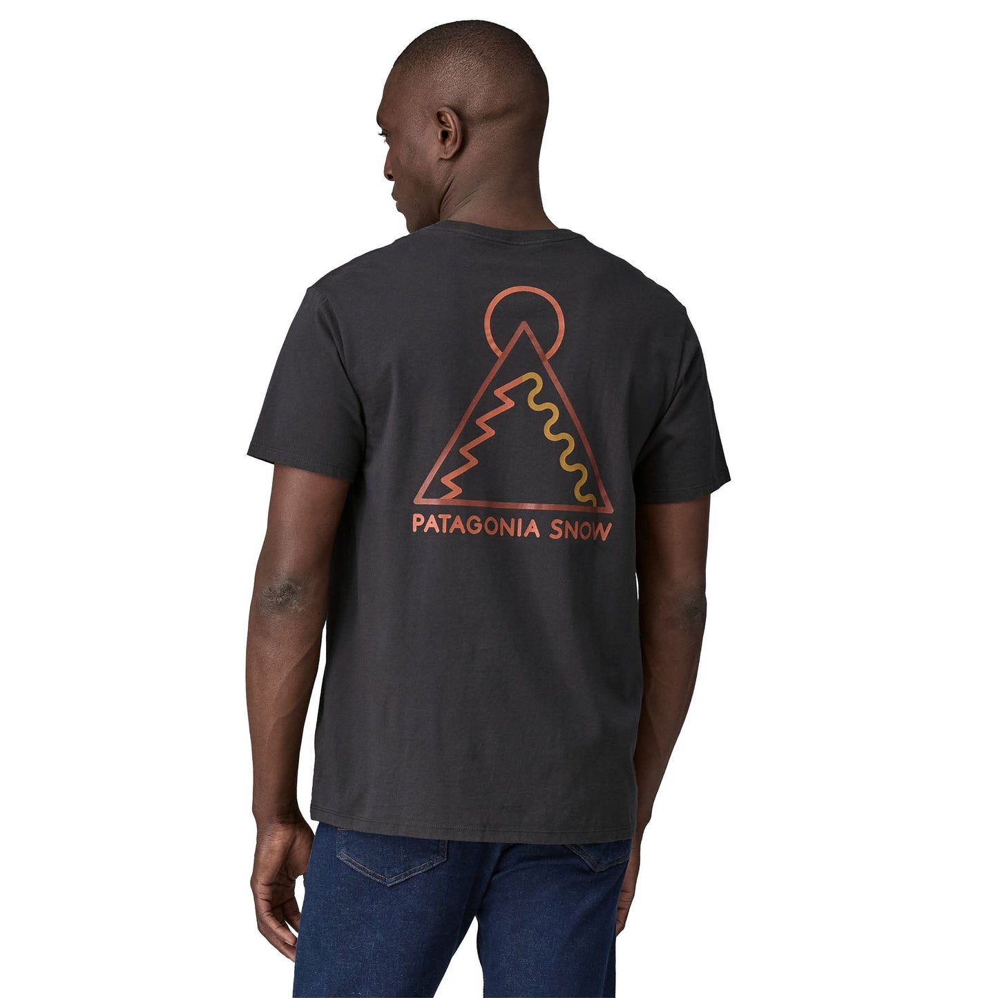 T-shirt à motifs en coton bio | noir "dawn tracks organic t-shirt ink black"