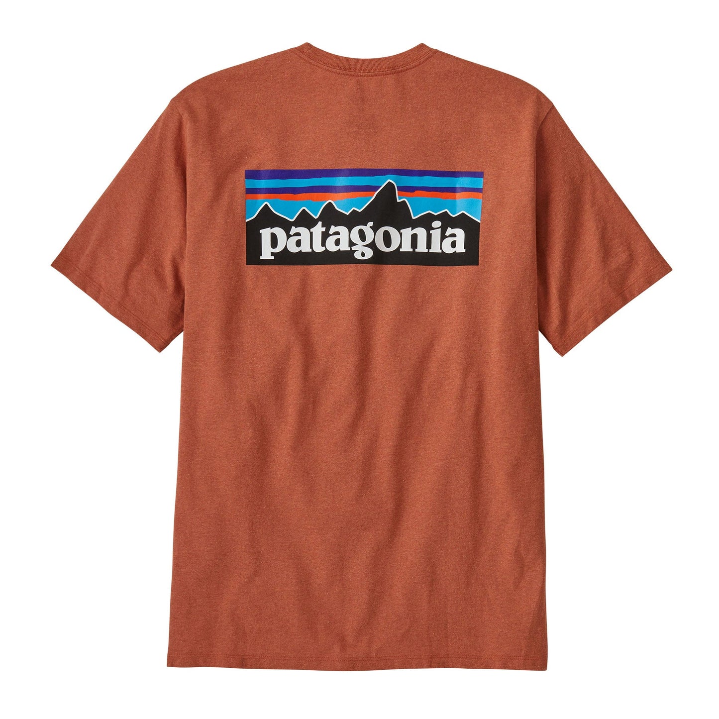 T-shirt en coton bio et matières recyclées | rouille "p-6 logo responsibili-tee - redtail rust"