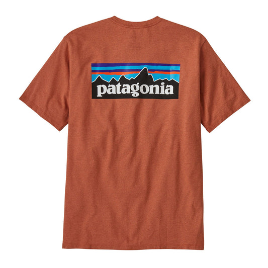 T-shirt en coton bio et matières recyclées | rouille "p-6 logo responsibili-tee - redtail rust"