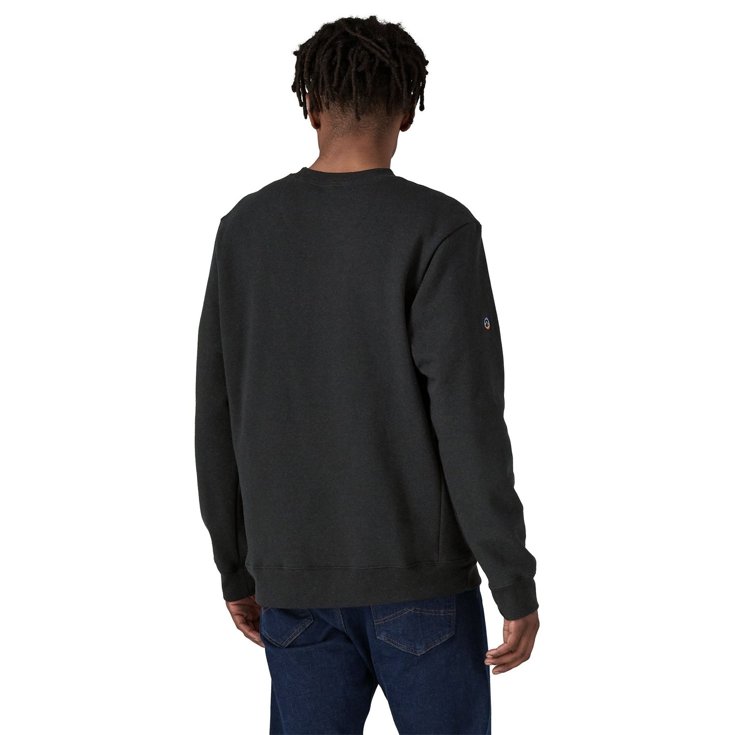 Sweat en matières recyclées | Noir "fitz roy icon uprisal crew ink black"