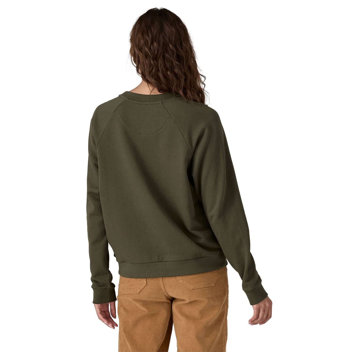 Sweat en coton bio | vert "w's regenerative organic cotton essential top pine needle green"