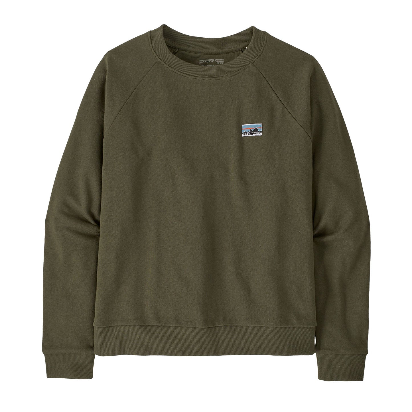 Sweat en coton bio | vert "w's regenerative organic cotton essential top pine needle green"