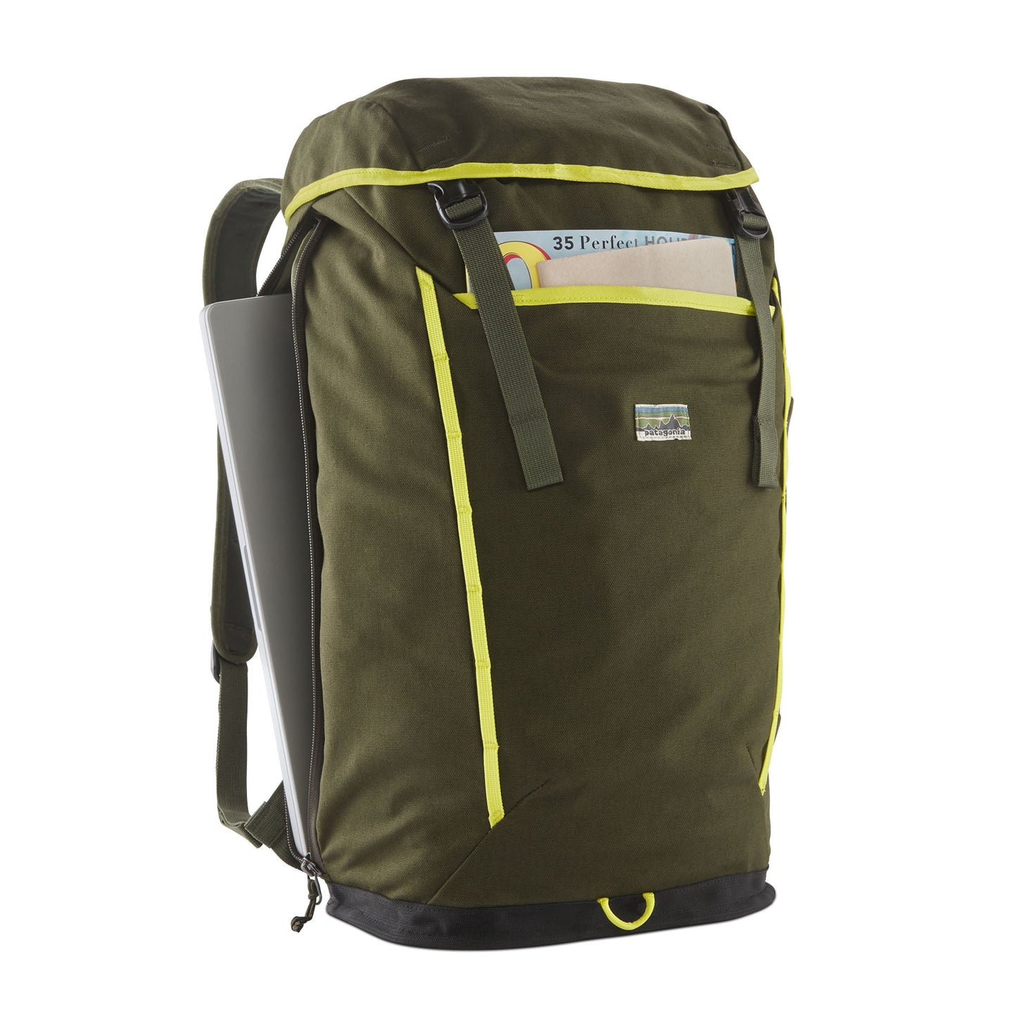 Sac à dos 28L en matière recyclée | vert "fieldsmith lid pack pine needle green"